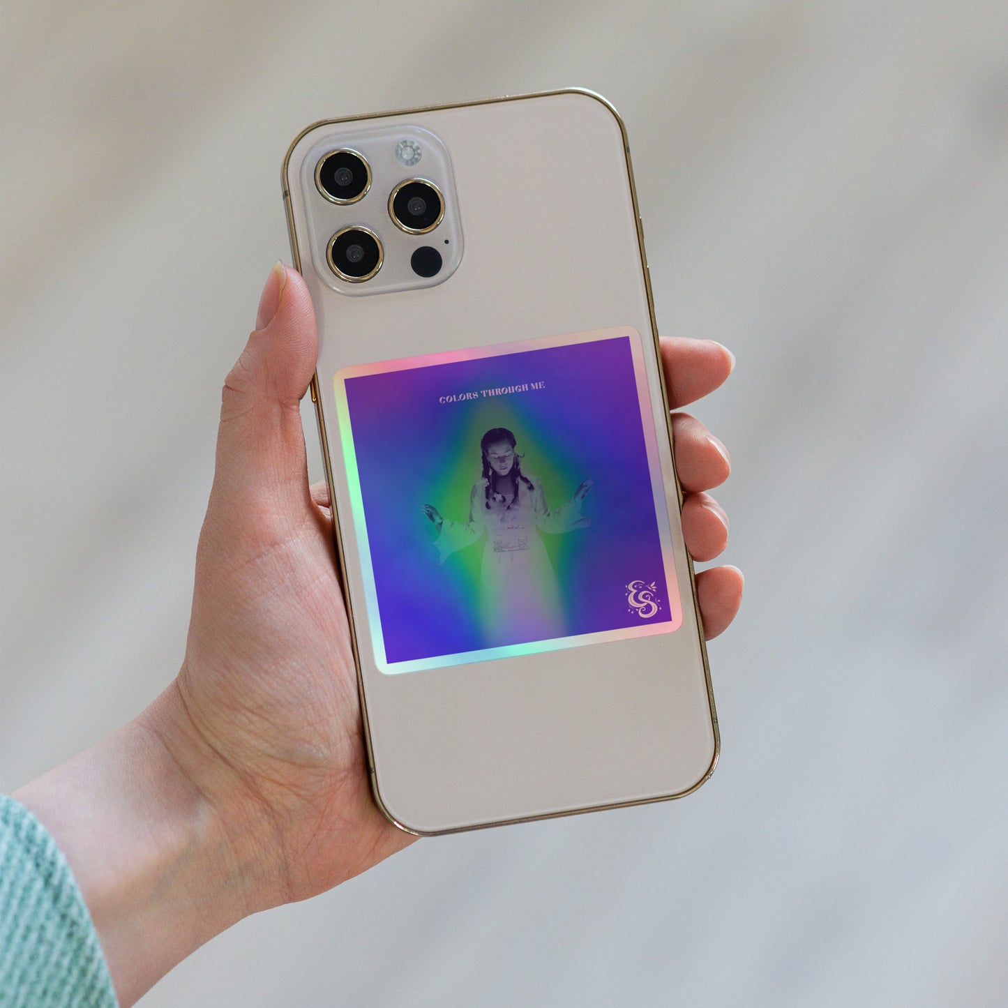 Colors Through Me Holographic Sticker