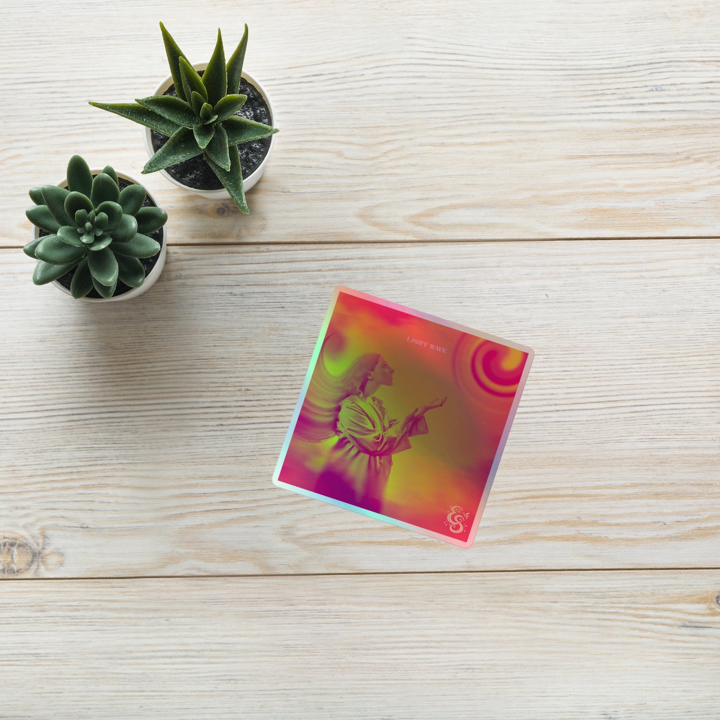 Light Wave Holographic Sticker